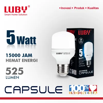 LUBY Lampu Bohlam LED Bulb 5W 10W 14W 18W 28W 38W 45W 50W Cahaya Putih Capsule