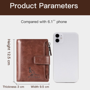 BINLIROO Anti-Skimming Wallet for All Year Round Men  Youth  Compact and Convenient  Tear-Resistant