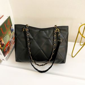 Tas Tote Bag Wanita Bahan Kulit Sintetis Korea Style