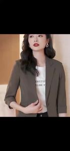2023 HOT Five Color Options Thin Suit Jacket Slim-Fit Girls Solid Color Pink Blazer Suit Thin Casual Blazers Girls Blazer for Women Korean Style Blazer