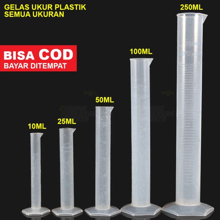 Gelas Ukur 10ml 25ml 50ml 100ml 250ml 1000ml Measuring Cup 10 25