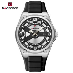 NAVIFORCE Original Mens Quartz Watch Luminous Pointer Waterproof 3ATM Silicone Strap Round Mens Boy Fashion Watch NF9260