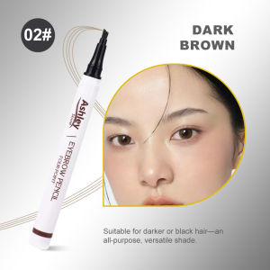 Ashley Shine AS5154 4D Hair-like Liquid Eyebrow Pen - 4 Points Design Smooth Application & Swofeatpro Eyebrow Liner