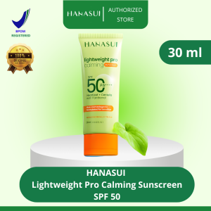 HANASUI Lightweight Pro Calming Sunscreen SPF 50 - Sunscreen Kulit Sensitif & Jerawat