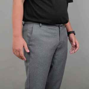 ZUITER - LIGHT GREY Formal Pants | Celana bahan kerja formal kantor slimfit pria