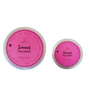 Smart Pets SMOOF Paw Butter for Dog Dry Paws Nose Elbows - Rough Dry & Cracked Paws Nose Elbows Skin Lick-Safe
