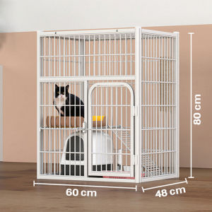 Greenpets Large Cat Cage Multi-Level Metal Cat Condo with Platforms Heavy Duty 3 Layer Indoor Pet Cage Sturdy Cat House Kulungan ng Pusa