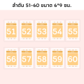 บัตรลำดับคิวเคลือบแข็งใส ลำดับที่ 1-100 บัตรจองคิว ป้ายลำดับที่ บัตรคิว บัตรคิวเคลือบแข็ง Que card. 