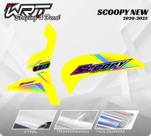 Striping Scoopy Prestige-Stiker Decal New Scoopy 2021-2023 Rainbow