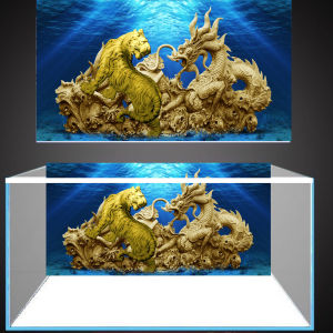 Tranh Dán Bể Cá 3D có sẵn keo Trang Trí Bể Cá Có nhiều Kích thước tbc - bc12