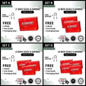 S GROW SUSU CALSIUM PENINGGI BADAN BEST SELLER TERBAIK MALAYSIA ORIGINAL 100% LULUS KKM BANTU TAMBAH TINGGI 3-5CM DALAM MASSA 10HB BAGUS TUK TULANG DAN KESIHATAN TUBUH Height Increase lelaki Dan Wanita Original