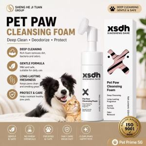 Pet Paw Cleaning Foam 120ml | No Rinse Paw Cleaner | Remove Dirt & Odor | Gentle Deep Clean for Dogs & Cats