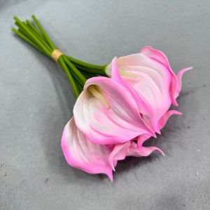 DORADO 9Pcs Lifelike Calla Lily Bouquet Lightweight EVA Foam Artificial Calla Lily Bouquet Versatile White Color Faux EVA Flowers Wedding