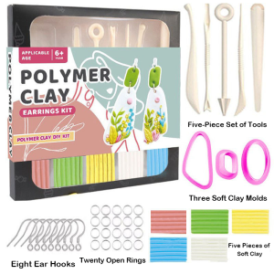 🔥HOT🔥 Polymer Clay Earrings DIY Kit for Adults Beginners Make Cute Kawaii Dainty Boho Handmade Jewelry Complete Craft Supplies for Women Teens Girls Gift Idea