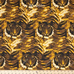 ผ้าคอตต้อนทีซี Cotton TC ลายหัวเสือโคร่ง หน้ากว้าง 44 นิ้ว ผ้าเมตร ผ้าหลา