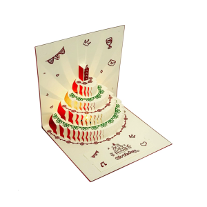 Light Up 3D Birthday Card with Music Celebration Card Family Gathering Card Paper Texture Suitable for Surprise Gifts