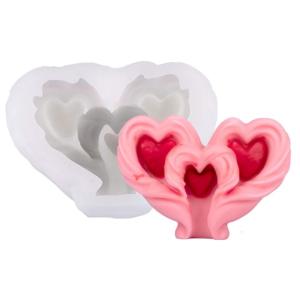 Khuôn Silicone hình trái tim lãng mạn cho đám cưới Valentines làm và đồ dùng thủ công