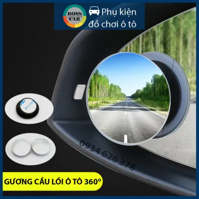 01 Cặp cương cầu lồi 360 độ chiếu hậu hỗ trợ tầm nhìn góc rộng ô tô bộ kính lồi oto xe hơi bộ 2 chiếc gương cầu lồi ô tô 360 độ gắn kính chiếu hậu xe 457 chỗ có thể xoay 360 độ dùng cho oto xe tải