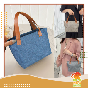 NA Tas Jinjing Kanvas Trapez Denim / Tas Simpel Serbaguna / Simple Hand Bag