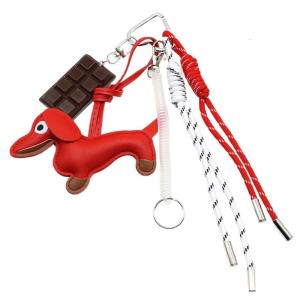 PU Keyring Chocolate Keychain Car Key Chains Bag Charm Nylon Rope Pendant Keyholders for Bag Backpack Decorations