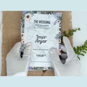 (100 pcs) Undangan Pernikahan Simple Mewah Termurah LG75