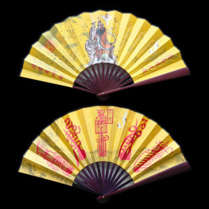 Quạt Lụa  3 mẫu - Tam Thanh Đạo Tổ Ngũ Lôi Trương