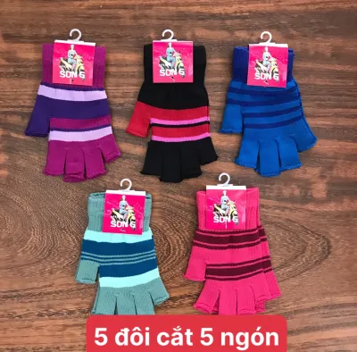 [HCM]Combo 3 đôi găng tay len găng len không cắt ngón cắt 2 ngón cắt 5 ngón thương hiệu CTY MỸ BẢO ảnh thật bảo đảm giao đúng hàng 6696