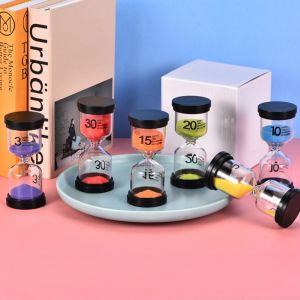 XUNJIE Stable Rotatable Durable Black Cover Superior Quality Electroplate Graduation Gift Home Decoration Time Reminder Timer Sandglass Time Funnel Hourglass Desktop Ornament