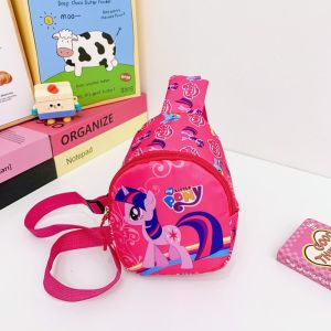 2025 summer new childrens bag Korean version cartoon cute little boy breast bag girl princess messenger bag fanny pack