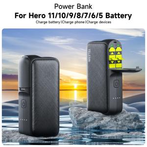 TELESIN Power Bank For GoPro 5 6 7 8 9 10 11 Battery And Charger For Phone And Other Electronic Devices On The Go
