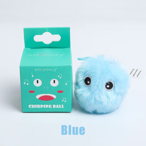 Mainan Kucing Bola Bersuara Binatang Sound & Catnip Plush Gravity Ball Cat Interactive Toys Rechargeable