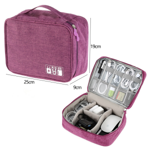 TAS POWER BANK TAS HANDPHONE TRAVEL ORGANIZER tas gadget organizer POUCH KABEL TAS CHARGER Pengatur Kabel Perjalanan Pengisi Daya Kabel Portabel Tahan Air Perjalanan Lapisan Ganda Tas USB Waterproof Tas Penyimpanan All-in-One