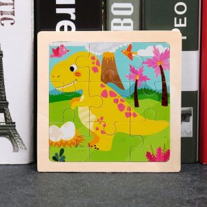 ❤️🧩 9Pcs Wooden Montessori Animal Puzzle ❤️ Birthday Party Goodie Bag Gifts ❤️ Dinosaur Children Toy ❤️ 🦖 Wooden Dinosaur Puzzle for Toddlers | Preschool Educational Toy | Cognitive Learning Puzzle | Children Day Gifts Birthday party Goodie Bag