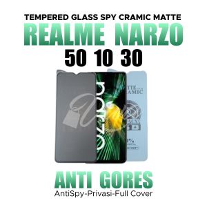 TEMPERED GLASS REALME NARZO 50 50i 30 10 SPY MURAH CRAMIC MATTE ANTI GORES HD9 FULL LAYAR
