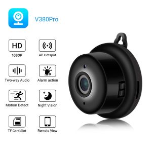 V380 Mini Wifi IP Camera HD 1080P Wireless Indoor Camera Nightvision Two Way Audio Motion Detection Baby Monitor Night Vision Network Hd Smart Wireless Camera