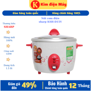 Nồi cơm điện sharp KSH-D15V 1l5 nồi cơm vung rời hàng cao cấp ảo hành 12 tháng toàn quốc