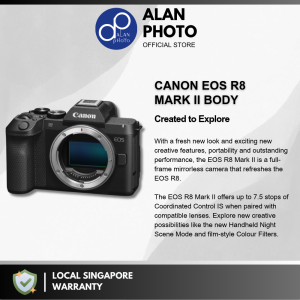 CANON EOS R8 Mark II Mirrorless Camera | 24.2MP | 7.5-Stop IBIS | 4K 60p Video | 40fps | Canon Singarepo Warranty