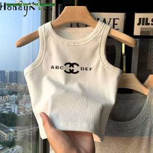 HoneyKids Vest ng mga bata Vest ng mga babae Mga Naka-crop na Tops ng mga Babae Pambata kamiseta Summer girls kamiseta Korean style sinulid walang manggas bottoming shirt