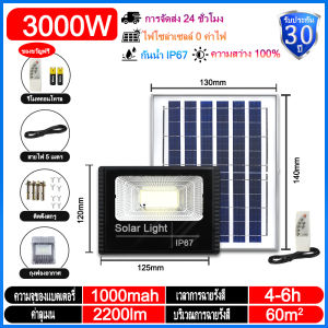 【ไฟโซล่าเซลล์ 50000W】LIBAYOLO แท้100% ไฟพลังงานแสงอาทิตย์ โคมไฟ LED กันน้ำ IP67 สปอตไลท์โซล่าเซลล์ แผงโซล่าเซลล์คุณภาพสูง