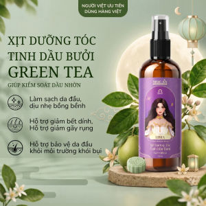 Combo 2 Chai Xịt Dưỡng Tóc Tinh Dầu Bưởi Mộc Ân Green Tea 120ml – Kiểm soát dầu sạch thoáng