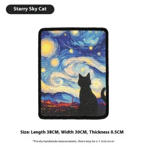 Oil painting Sisal Cat Scratching BoardPasteable Vertical Cat Scratcher MatFurnitureSpace-Saving Design for Cats2026