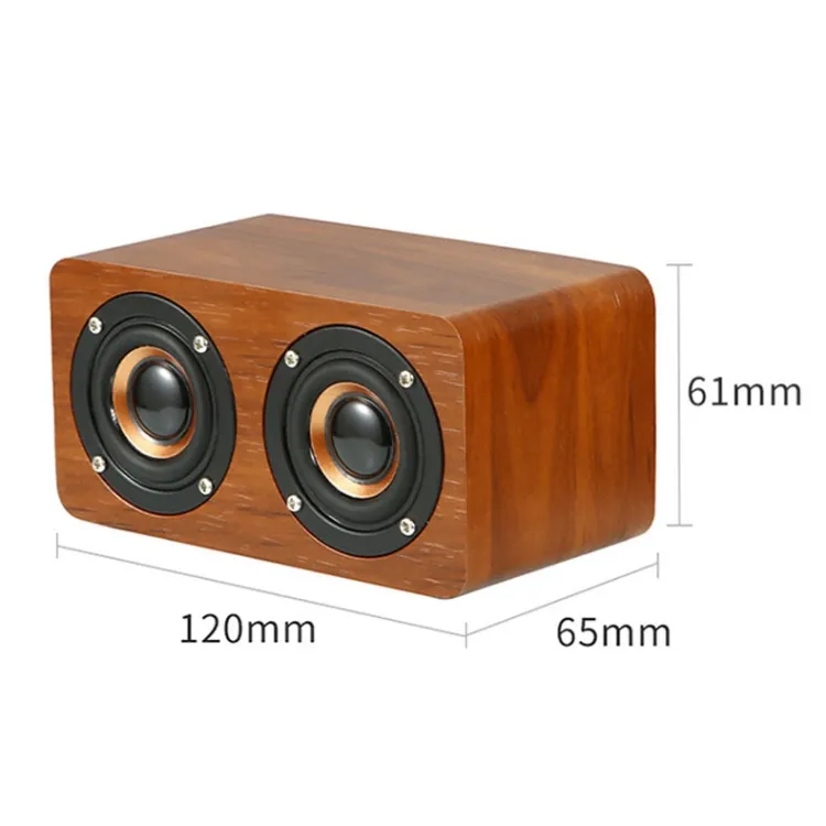 【xPhone Store】 Wooden Retro 3D Stereo Audio Bluetooth Speaker Subwoofer  Desktop Audio K5A(Brown)/K5A(Bamboo)