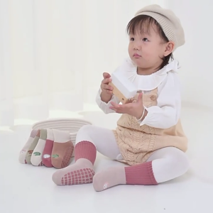3 cặp ấm áp cho bé tất chống trượt dày vớ sàn thiết lập đàn hồi còng cho chơi trong nhà và học tập để đi bộ
