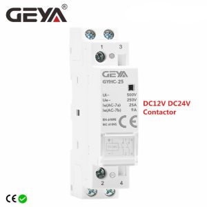 WH GEYA GYHC Household Modular DC Contactor DC12V DC24V 25A 2NC 2NO 1NO1NC 50/60Hz Modular Din Rail
