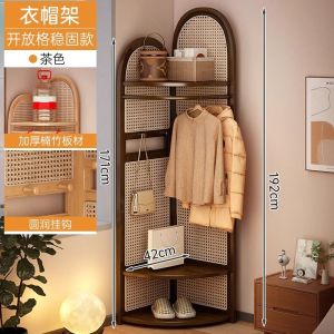Vine corner shelf right angle coat rack in bedroom corner multifunctional living room corner cabinet clothes storage hanger