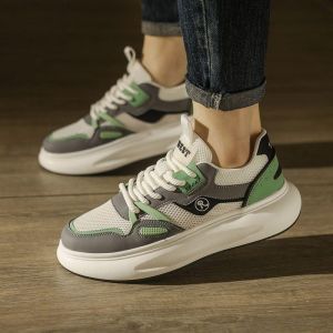 Sepatu Sneakers MODE Casual Putih Cream Kasual Shoes Sport Pria Wanita Kekinian - E24 LUCKY