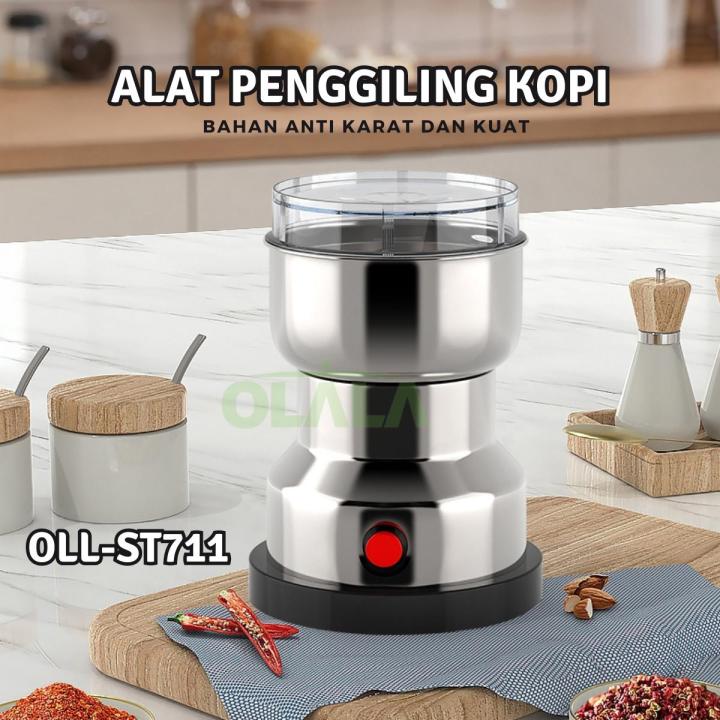 【COD】Mesin Penggiling Kopi Elektrik Coffee Grinder Blender Giling Kacang Bumbu Serbaguna Bahan Stainless Steel OLL-ST711