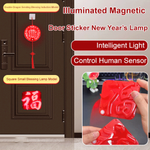 New Year Decoration Pendant Fortune Lamp Living Room Door Sticker Festive Night Lamp