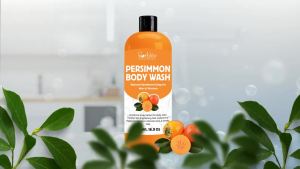 Sữa tắm Herblov Persimmon kiểm soát mùi cơ thể – Xà phòng khử mùi làm sạch giúp loại bỏ mùi hôi – Dùng cho vùng nách vùng kín bên trong đùi vùng bikini chân có mùi hôi – Xà phòng khử mùi tự nhiên an toàn cho trẻ em.