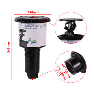 1/2" 3/4" Pulse Pop-Up Impact Sprinkler Head Adjustable Rocker Rotary Buried Sprinkler Flat Farmland Automatic Irrigation
